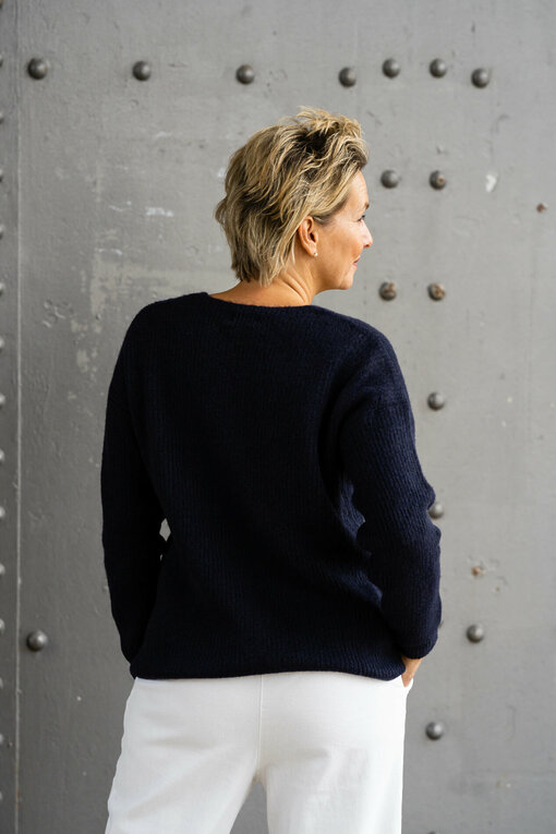 Edler Strickpullover “LINI” marine (HL47)