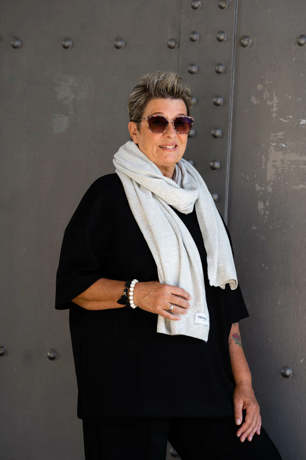 Kuscheliger Schal “MALEENA” grey melange (PI19)