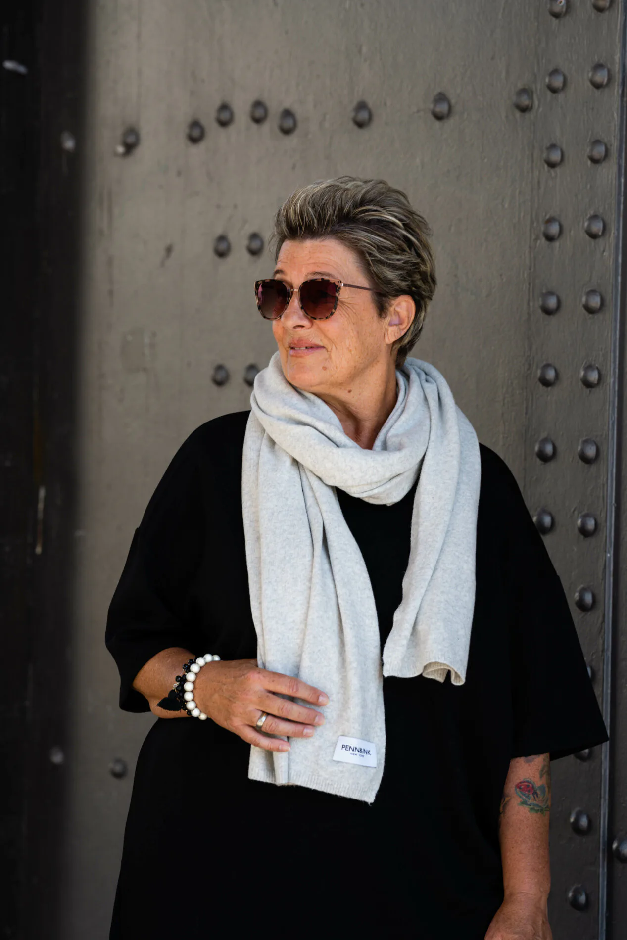 Kuscheliger Schal “MALEENA” grey melange (PI19)