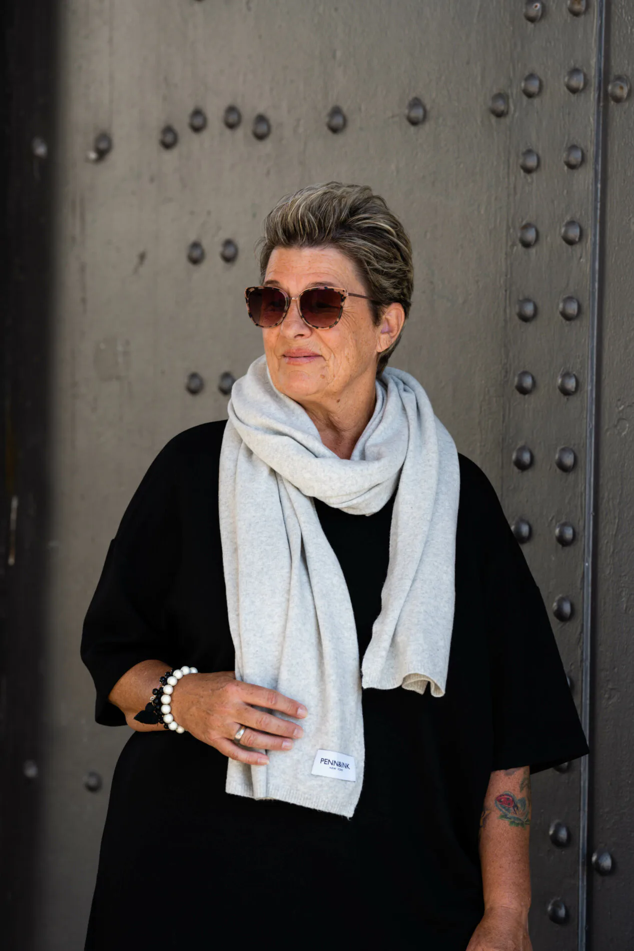 Kuscheliger Schal “MALEENA” grey melange (PI19)