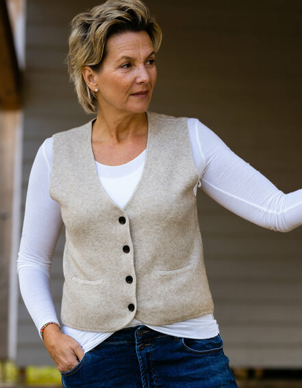 FRAUENSACHE - Feinstrick Weste "NATALIA" (GW07)