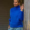 Strickpullover “KATHLEEN” blue (GW224)