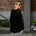 Strickpullover “INEZ” black melange (CC02)/ Leo Sweathose “KANOU” (H26)