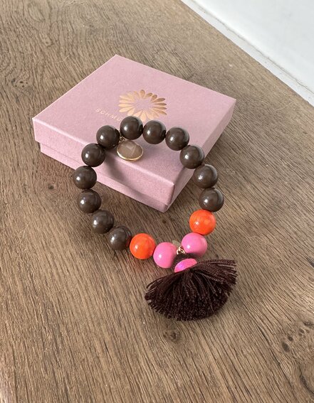 SCHMÜCKSTÜCK -Perlenarmband "HD COCOA"  (SSK28)