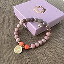 Perlenarmband “MALA SINGLE ROSE WOOD” (SSK108)