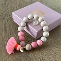 Perlenarmband “HD COTTON ROSE” (SSK33)