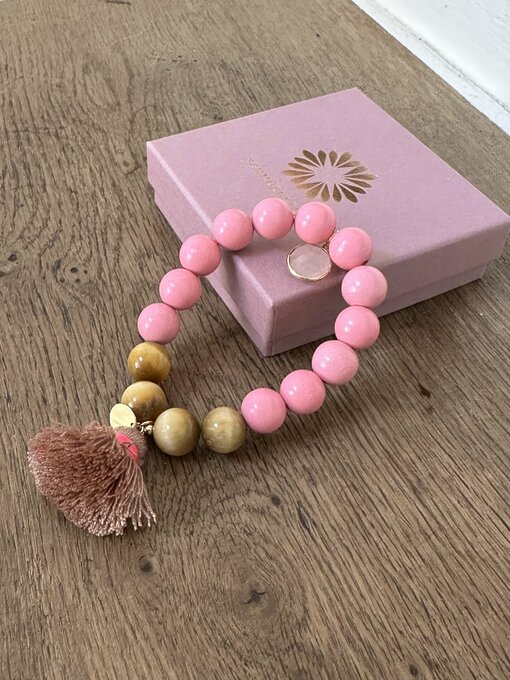 Perlenarmband “HD PINK TIGER” (SSK117)
