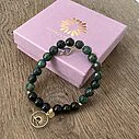 Perlenarmband “MALA SINGLE DARK MOOS” (SSK103)