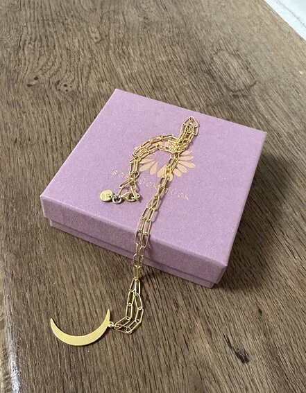 SCHMÜCKSTÜCK - Kette "PAPERCLIP MINI MOON" (SSK14)