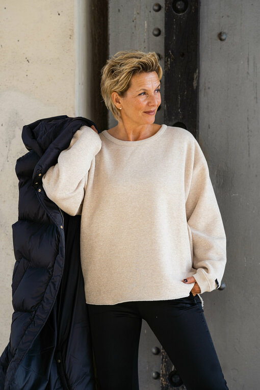 Kuscheliger Sweater “KIM” light latte melee (10D63)