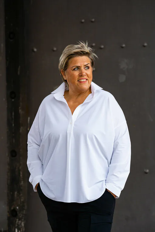 Elastische Bluse “MAGDA” white (PI62)