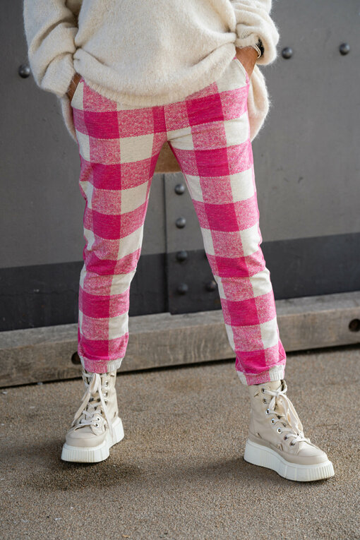 Regular Fit Cropped Jogger “KALINKA” bright pink (10D66)