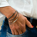Bracelet “5WRAP PEACE” gold/grey (IC46)