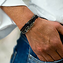 Bracelet “5WRAP PEACE” silver/mix (IC46)