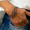 Bracelet “5WRAP PEACE” silver/grey (IC46)