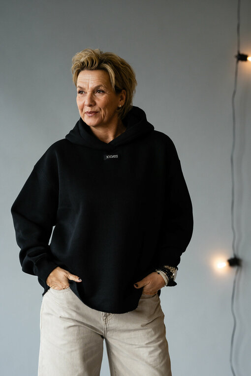 Statement Hoodie “MARSHA” black (10D13)