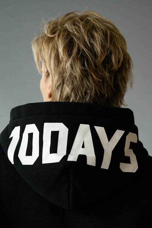 Statement Hoodie “MARSHA” black (10D13)