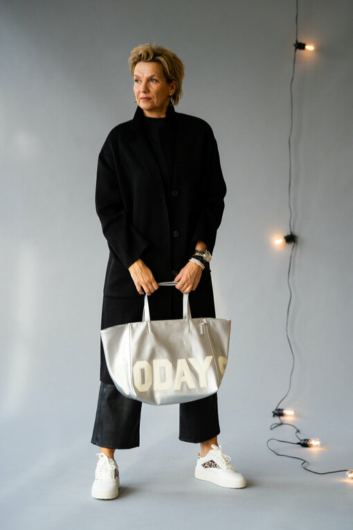 Metallic Shopper in Lederoptik “SHARON” (10D92)/Low – Top Sneaker “KEIRA” white/leo (CPH17)