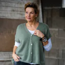 Kuschelige Strickweste “RASUL” khaki (GW38)