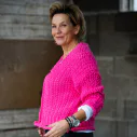 Grobstrick Cardigan “BLESS” pink (GW34)