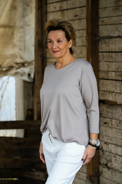 Basicshirt “KIMBERLY” taupe (BA84)
