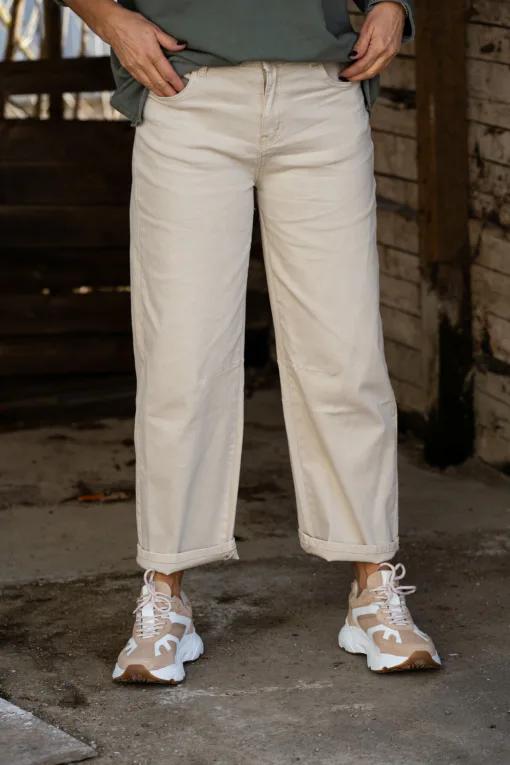 O-Shape Jeans “VIRGINIA” beige (H51)