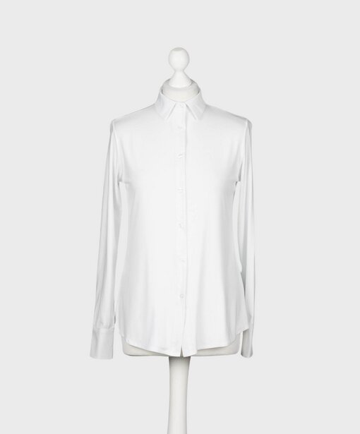 Vollelastische Hemdbluse “INGRID” weiß (HB03)