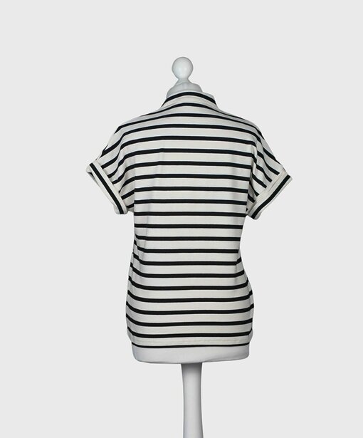 Hochwertiges Streifenshirt “VENETIA” ecru/black (HL29)