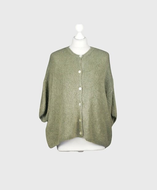 Kuschelige Strickjacke “YAMATA” khaki (GW39)