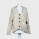 Grobstrick Cardigan “BLESS” beige (GW34)
