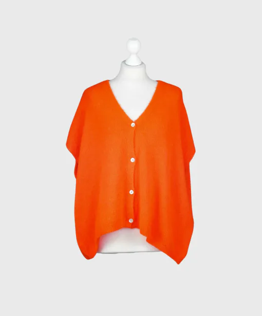Kuschelige Strickweste “RASUL” orange (GW38)
