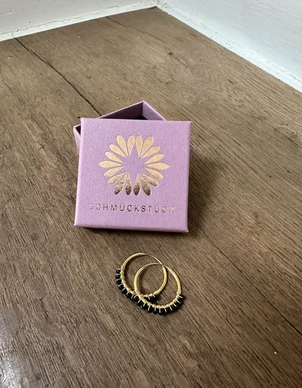 SCHMÜCKSTÜCK - Ohrringe "HOOP ONYX" (SSK153)