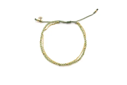 Armband “AIRY CHAIN PREHNIT” (SSK146)