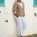 Strickcardigan “BIANKA” taupe (GW216) / Joggerhose “PRISKA” (FJ)