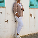 Strickcardigan “BIANKA” taupe (GW216) / Joggerhose “PRISKA” (FJ)