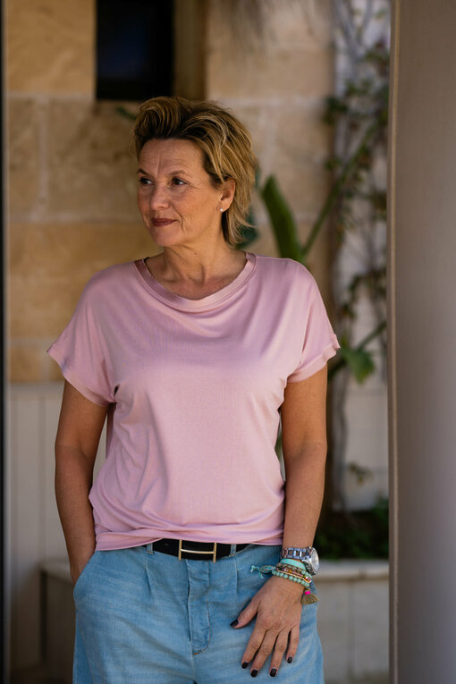 Kurzarmshirt “SILKE” mauve (BA01)