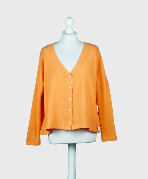 Kuscheliger Cardigan "ORI" melon melange (CC28)