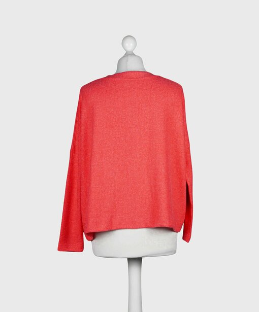 Kuscheliger Cardigan "ORI" red melange (CC28)