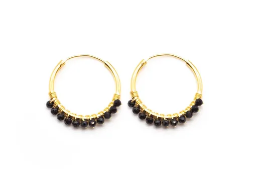 “Ohrringe “HOOP ONYX” (SSK153)