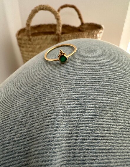 SCHMÜCKSTÜCK - Ring "TINY GREEN" (SSK156)