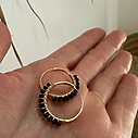 Ohrringe “HOOP ONYX” (SSK153)