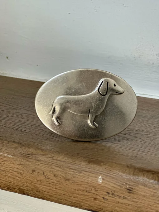 Gürtelschließen DACKEL silver (UJ02)