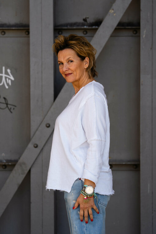 Cooles Sweatshirt "SAMANTHA" weiß (GW13)