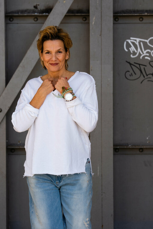 Cooles Sweatshirt "SAMANTHA" weiß (GW13)