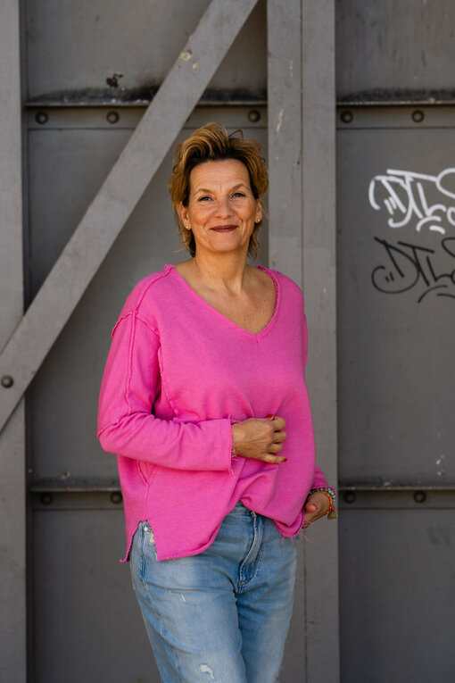 Cooles Sweatshirt "SAMANTHA" pink (GW13)