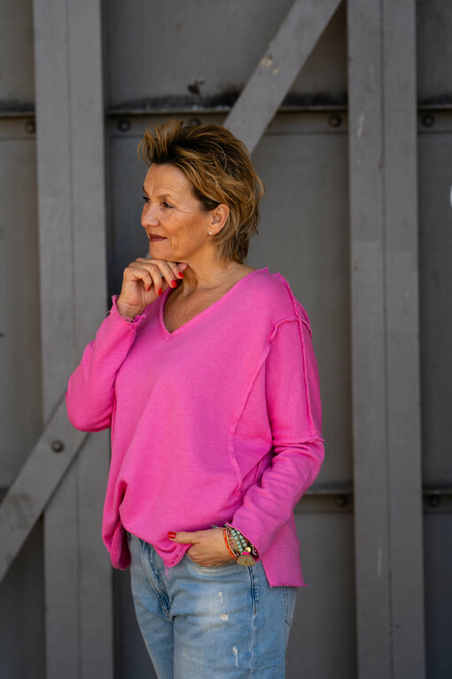 Cooles Sweatshirt "SAMANTHA" pink (GW13)