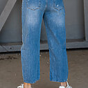 Jeans “YOANA” – steel blue (ER28) / Low Top Sneaker “MELISSA” – cream