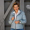 Edle Daunenjacke “ADRIANA” ocean blue solid (MSC15)