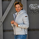 Edle Daunenjacke “ADRIANA” light grey blue (MSC15)
