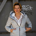 Edle Daunenjacke “ADRIANA” light grey blue (MSC15)